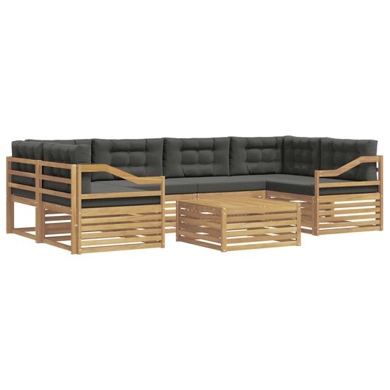 Ensemble de canapés d'extérieur 7 pc blanc et anthracite