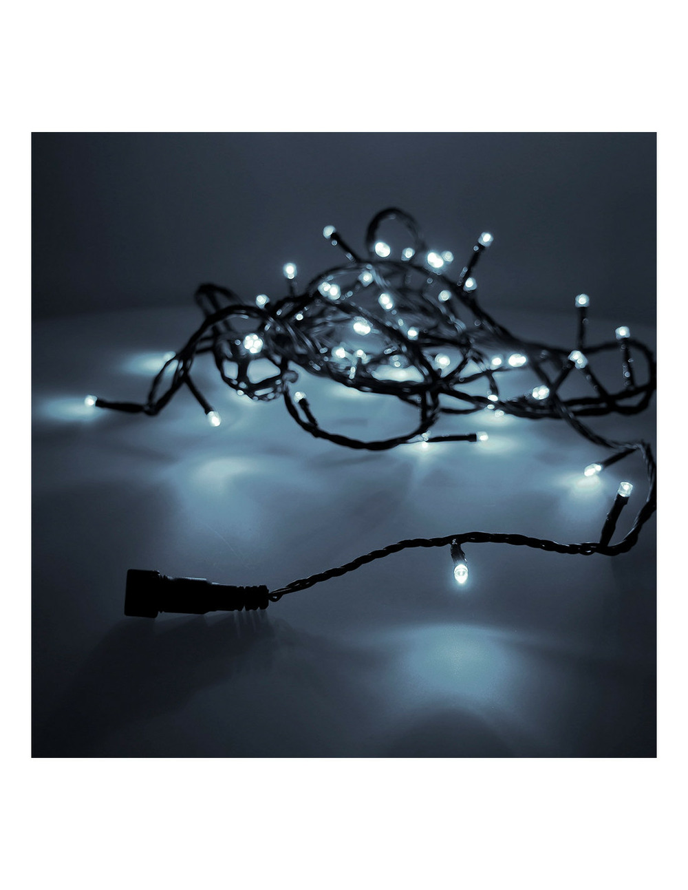 Guirlande easy-connect 4m 60 leds blenc froid 30v (usage int. Ext.) ip44 edm total 1,08w