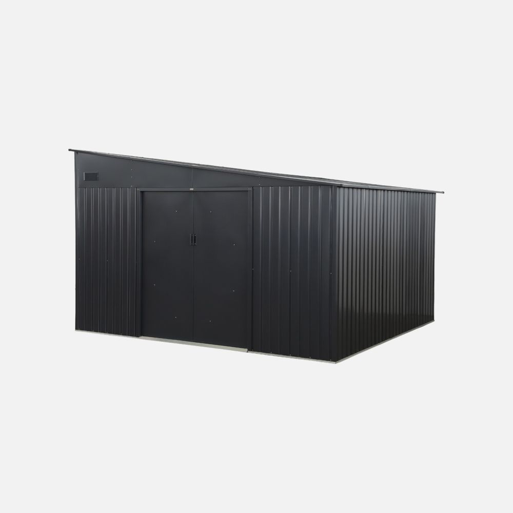 Abri de jardin adossable acier galvanisé 11,01 m² avec kit d'ancrage - santerre