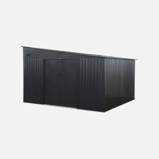Abri de jardin adossable acier galvanisé 11,01 m² avec kit d'ancrage - santerre