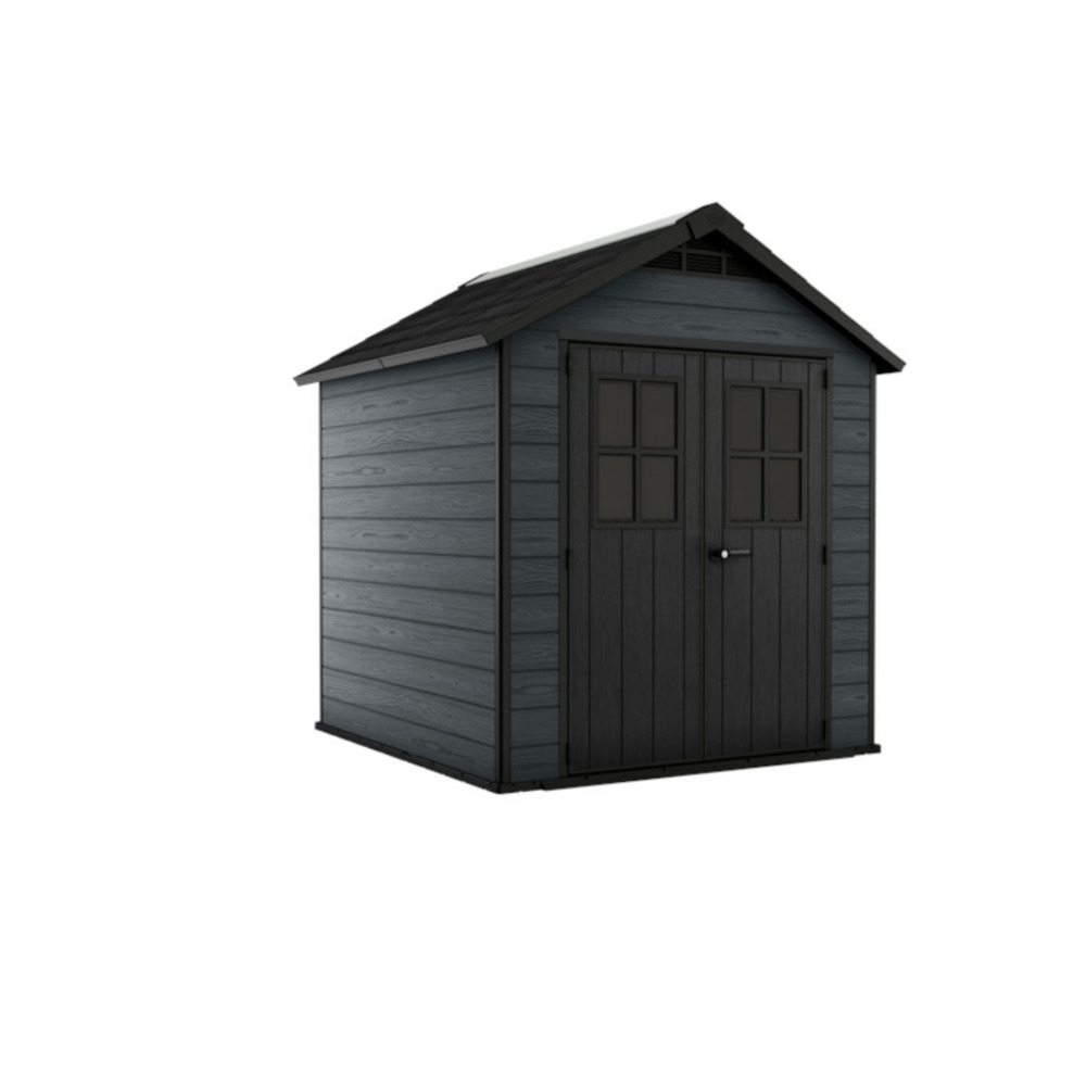 Abri jardin résine - woodium 757 - 5,1 m2 - gris anthracite - 12-634436