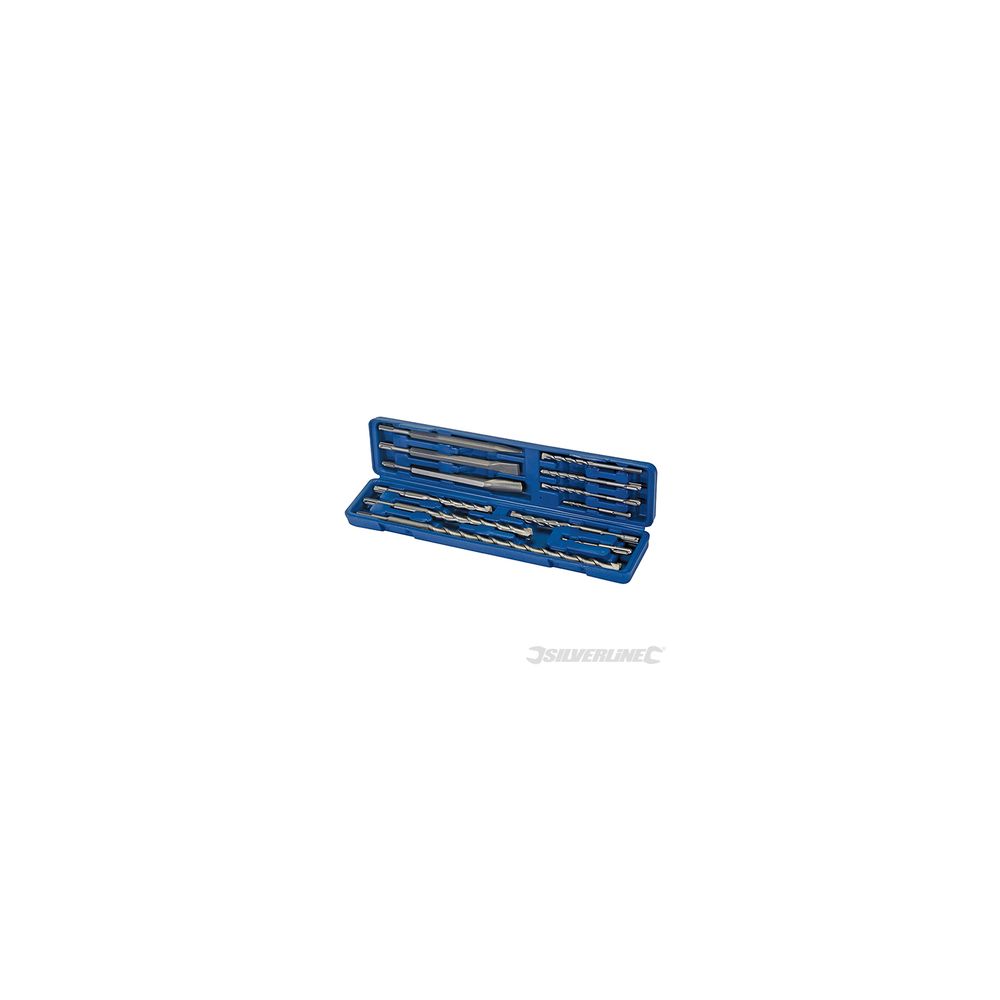 Silverline - forets et burins à maçonnerie sds-plus, coffret 12 pcs - 12 pcs
