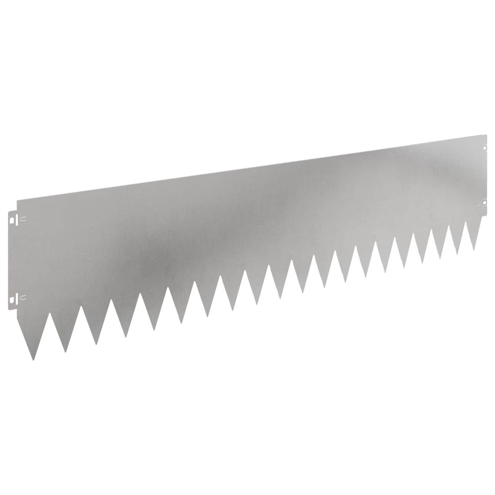 Bordure de pelouse 20 pc 103 x 25 cm stainless steel argenté