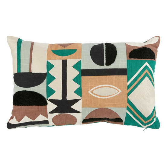 Coussin brodé imprimé