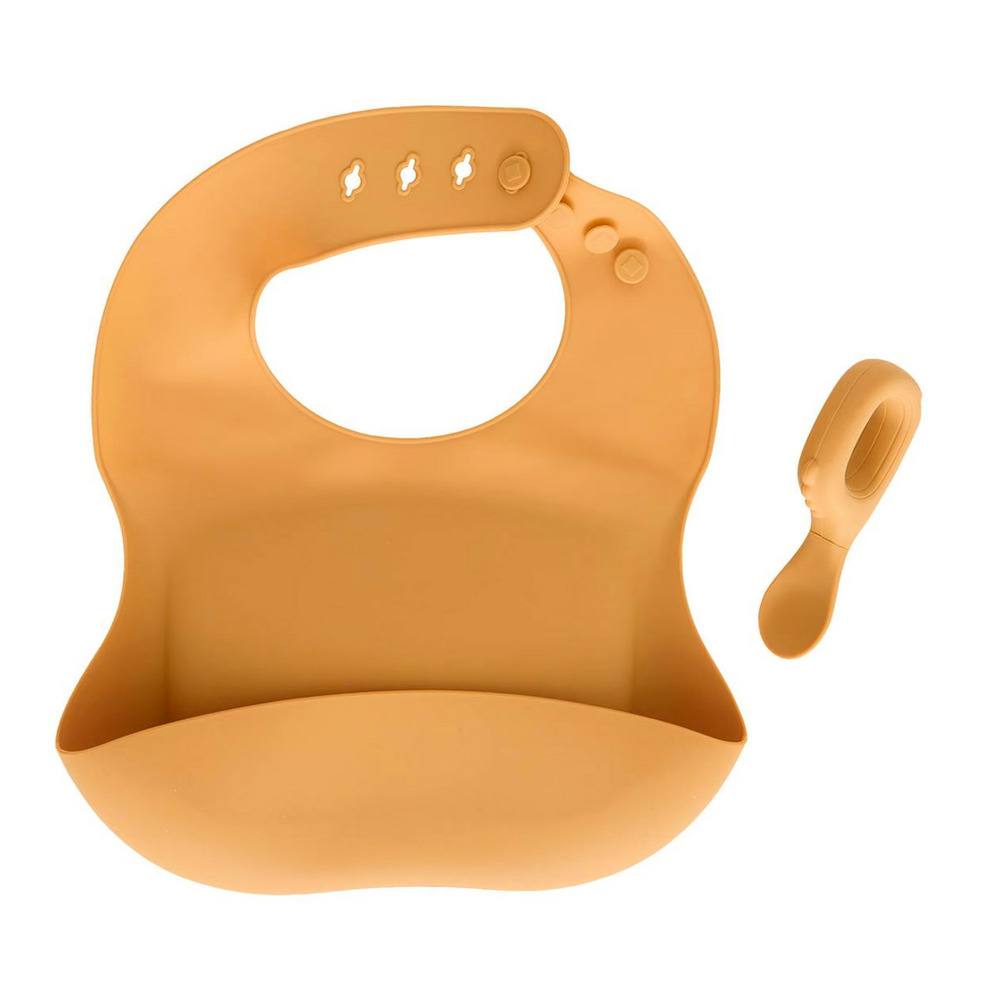 Set bavoir & cuillère en silicone 