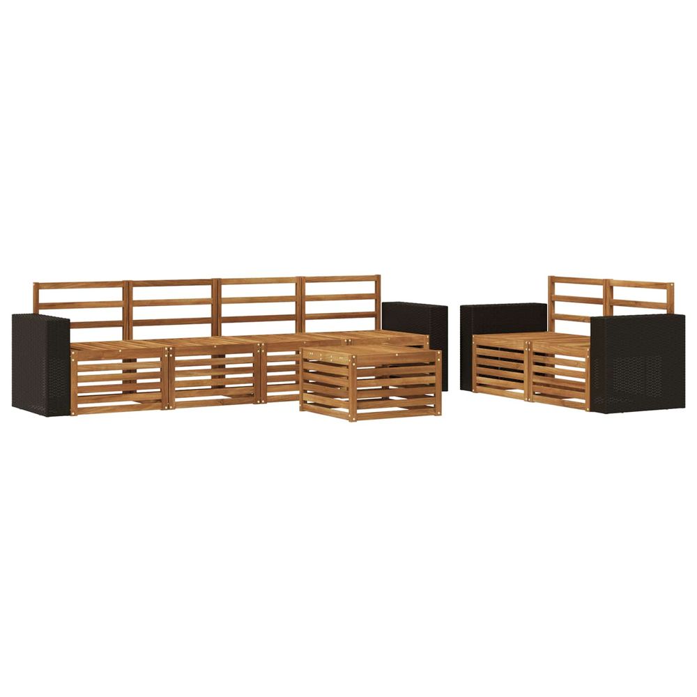 Ensemble de canapés d'extérieur 7 pc naturel