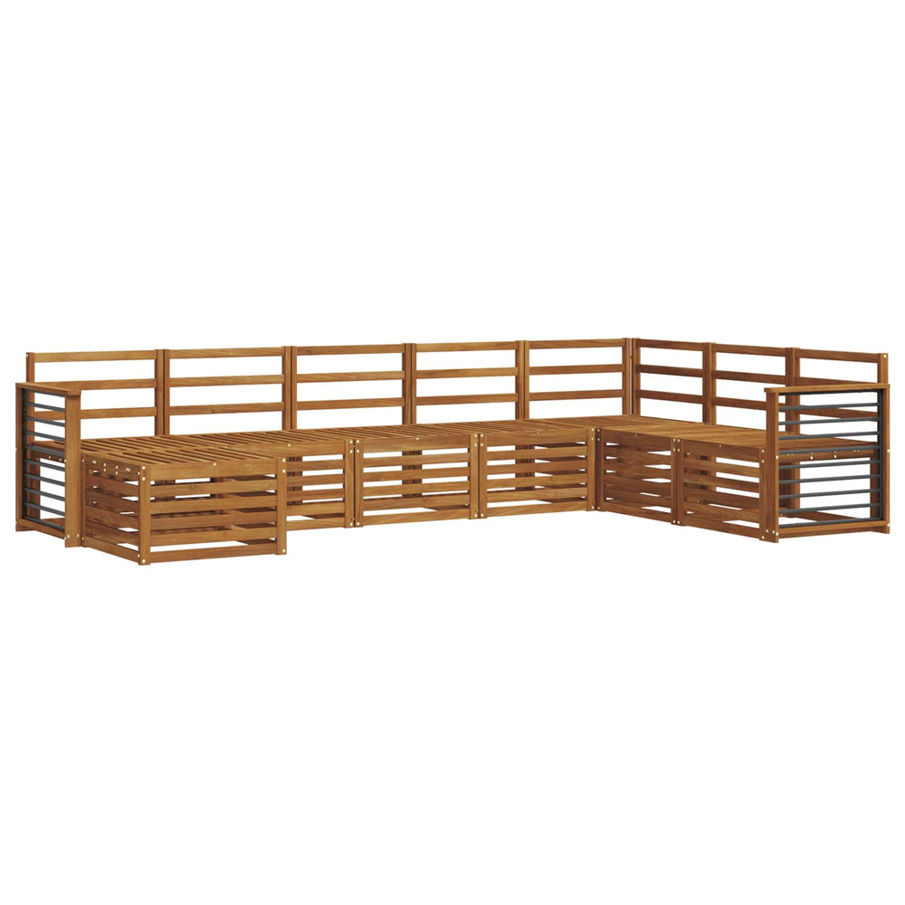Ensembles de canapés 8 pcs naturel bois d'acacia massif