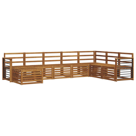 Ensembles de canapés 8 pcs naturel bois d'acacia massif