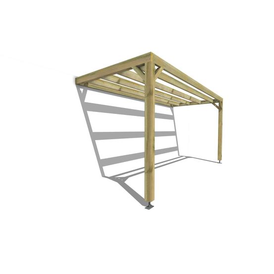 Pergola bois • 5m x 2m • adossée • sens largeur • livraison comprise