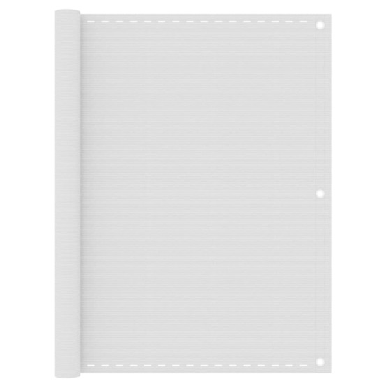 Écran de balcon blanc 120x600 cm pehd