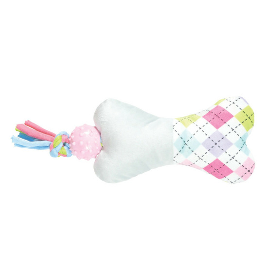 Peluche tiny os gris balle tpr 19 cm jeux pour chiots