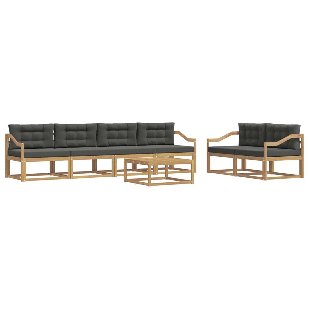 Ensemble de canapés d'extérieur 6 pc blanc et anthracite