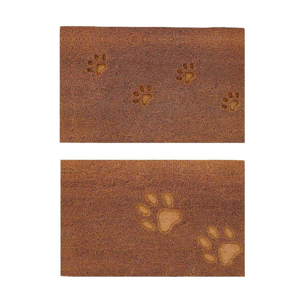 Paillasson en fibres de coco 60 x 40 cm paw (lot de 2)