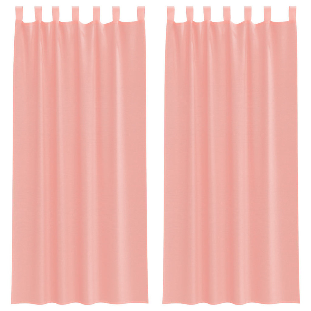 Rideaux en voile avec passe-tringles 2 pcs rose