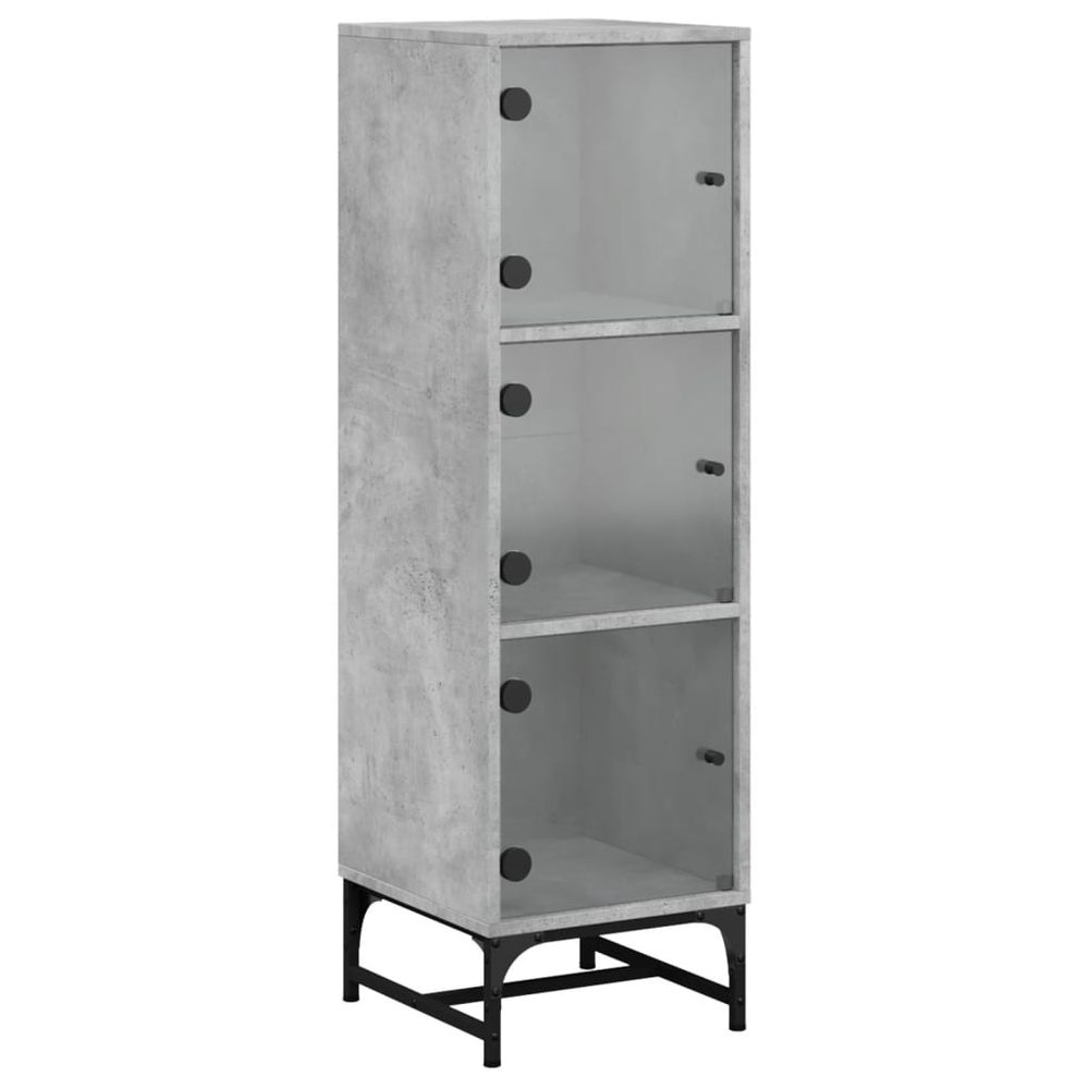 Buffet bahut commode armoire meuble de rangement organisateur cuisine salle de séjour salon avec portes en verre 35 x 37 x 12