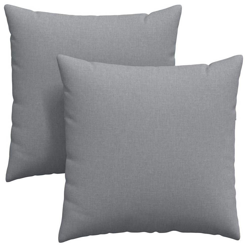 Coussins de canapé 2 pcs gris clair 60 x 60 cm tissu