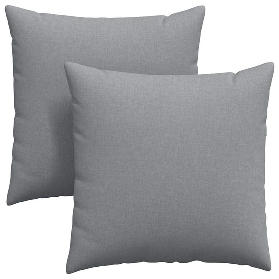 Coussins de canapé 2 pcs gris clair 60 x 60 cm tissu