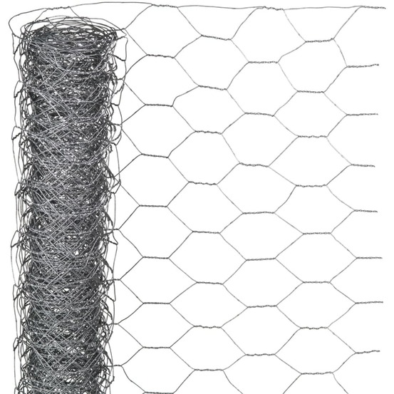 Nature grillage métallique hexagonal 0,5x2,5 m 25 mm acier galvanisé