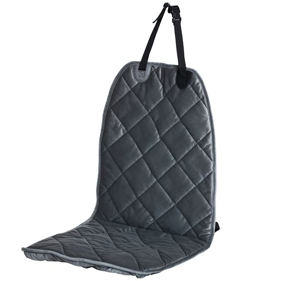 Housse siège auto chien polyester pour voiture protection antidérapante 105x46cm gris