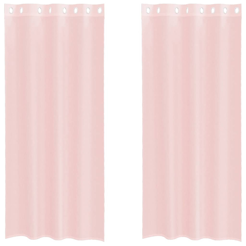 Rideaux en voile avec œillets 2 pcs rose clair 140x225 cm