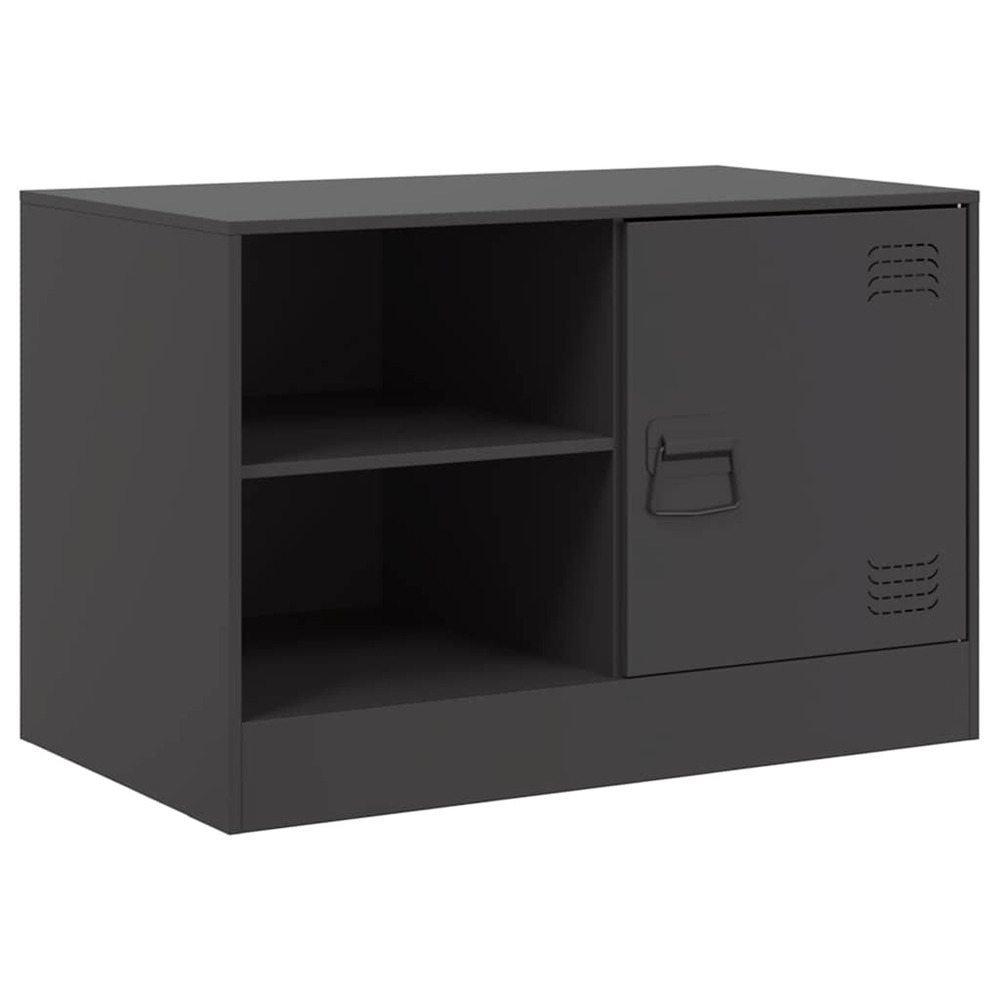 Meuble tv noir 67x39x44 cm acier