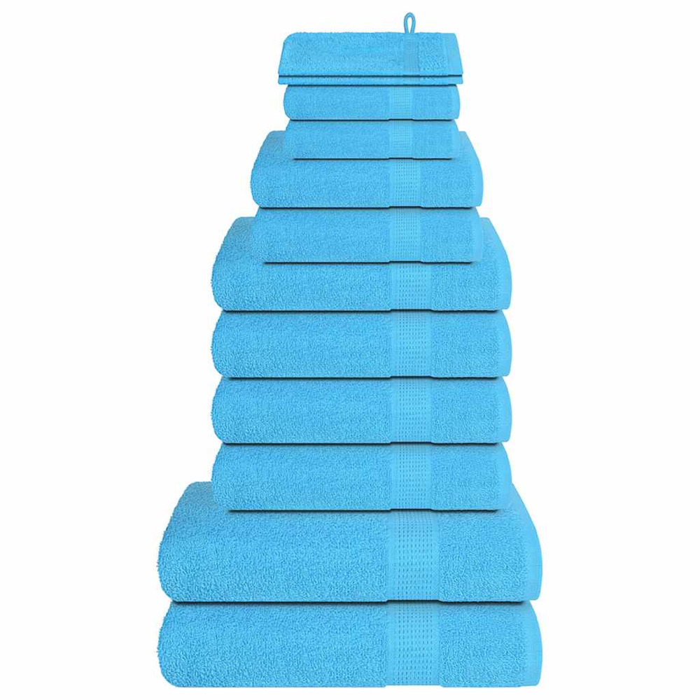 Ensemble de serviettes frogn 12 pcs turquoise 360 g/m²