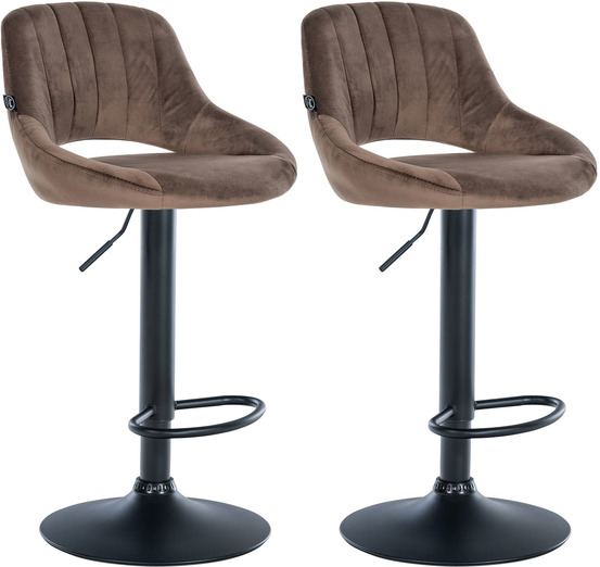 Lot de 2 tabourets de bar milet velours b