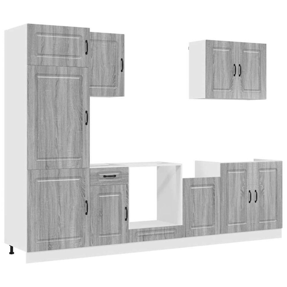 Ensemble d'armoires de cuisine 7 pcs kalmar bois d'ingénierie