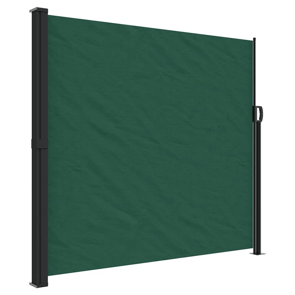 Auvent latéral rétractable vert foncé 180x600 cm