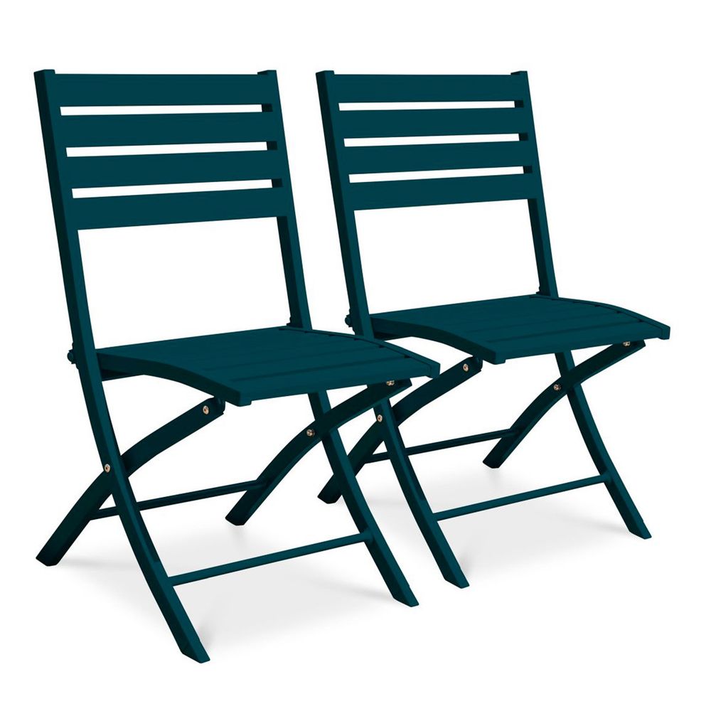 Lot de 2 chaises de jardin pliantes 