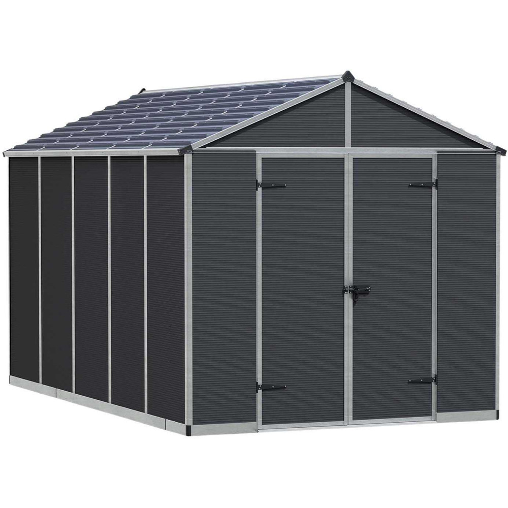 Abri de jardin en polycarbonate et aluminium rubicon 7. 9m²