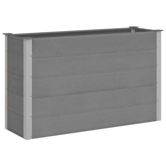 Lit surélevé de jardin wpc 150x50x91 cm gris