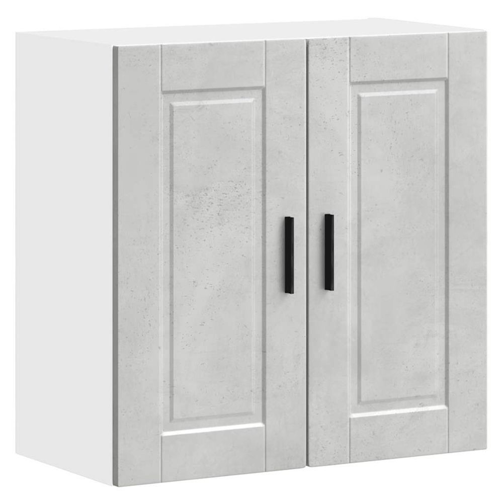 Armoire murale de cuisine porto gris béton bois d'ingénierie