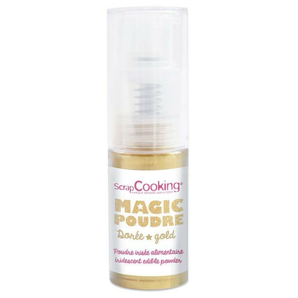 Poudre alimentaire irisée dorée 7 g