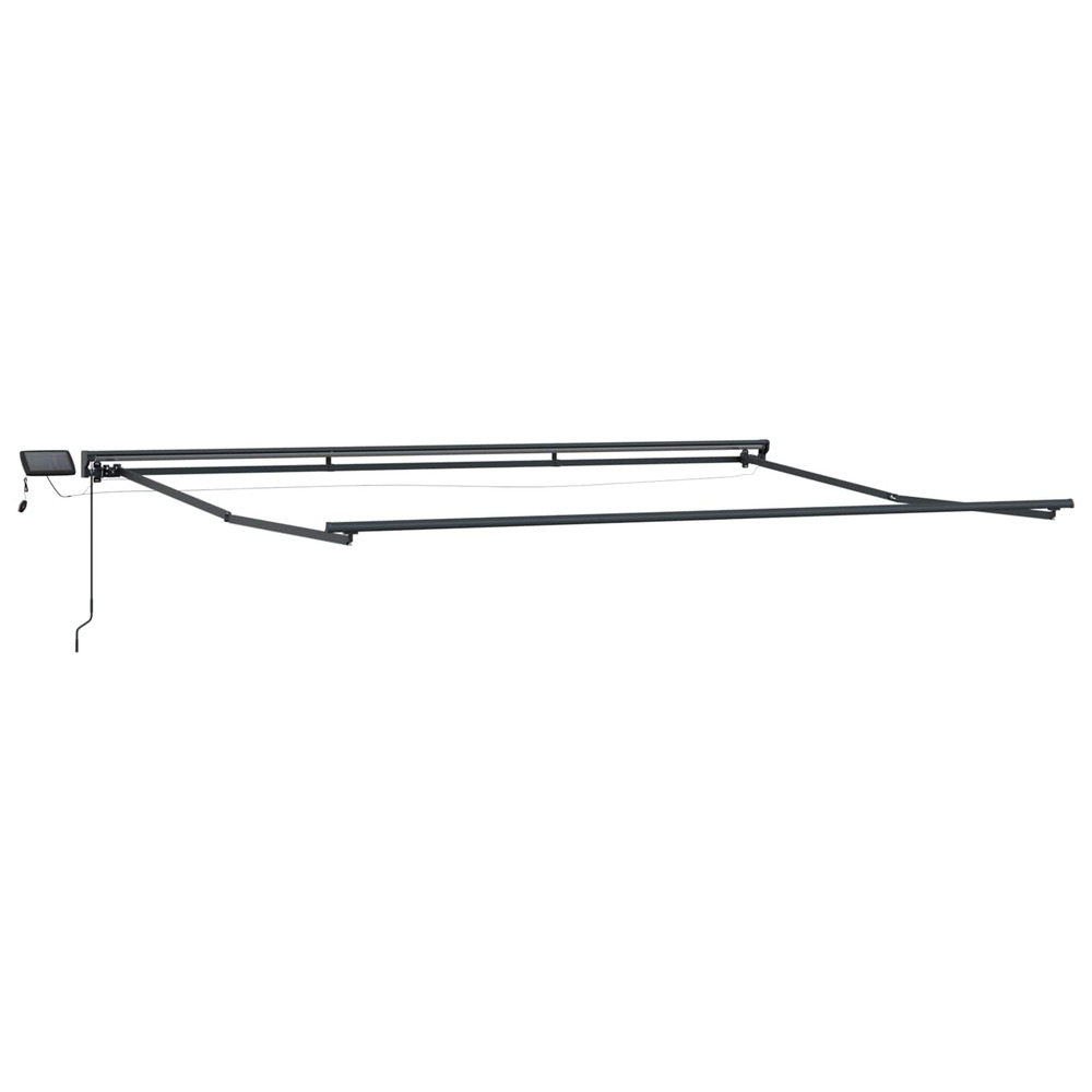 Cadre de store manuel avec leds anthracite 4,5 × 3 m aluminium