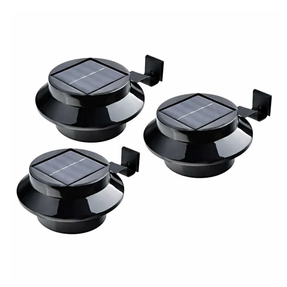 3 lampes solaires pour gouttière