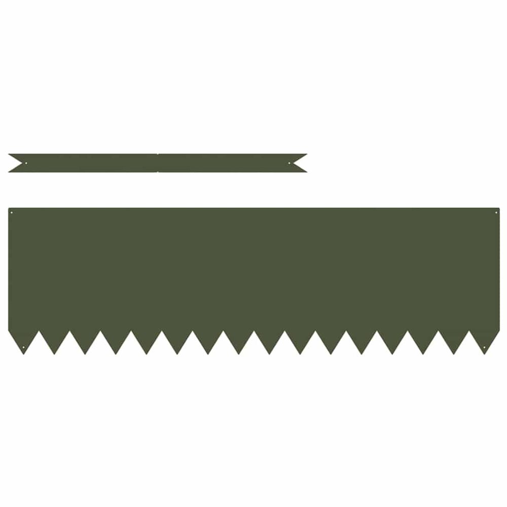 Bordure de pelouse 10 pcs vert olive 100 x 0.05 x 20 cm