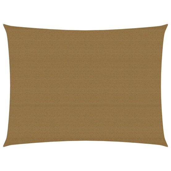 Voile toile d'ombrage parasol 160 g/m² taupe 2,5 x 3,5 m pehd