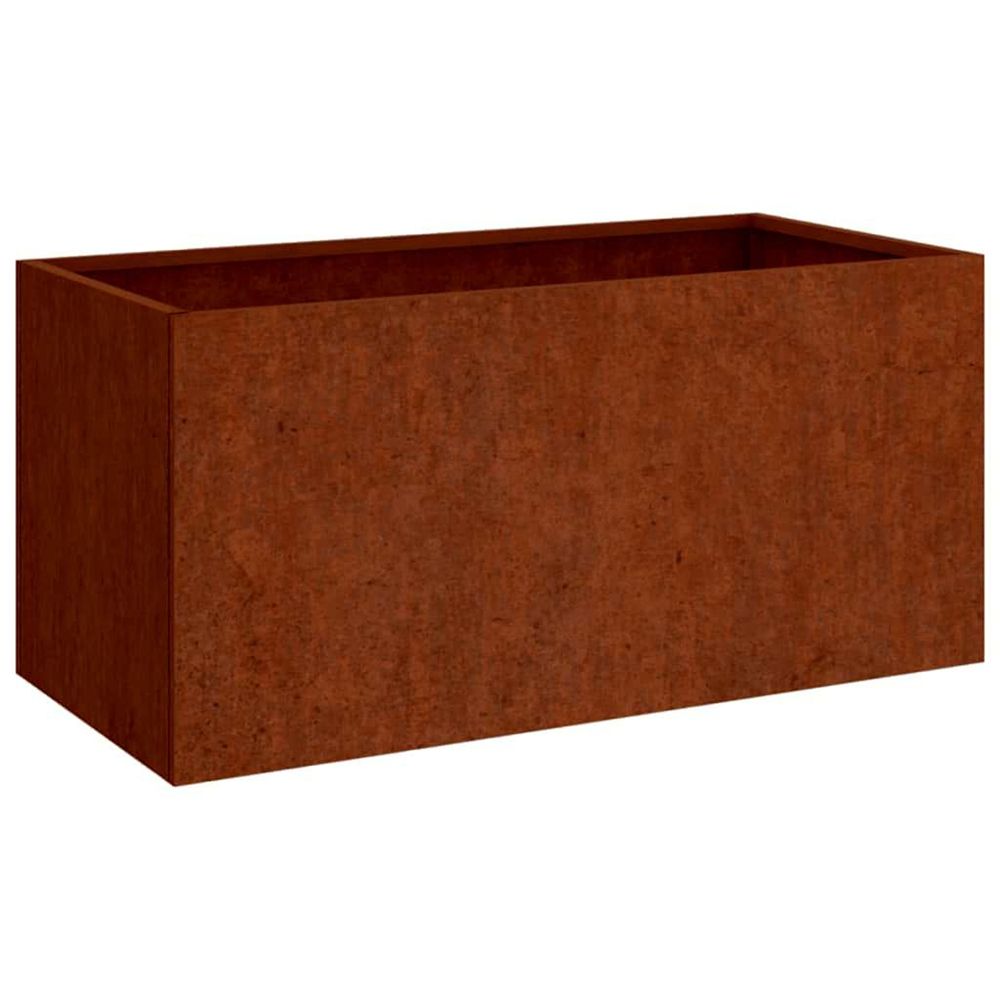Jardinière d'extérieur 62x30x29 cm acier corten