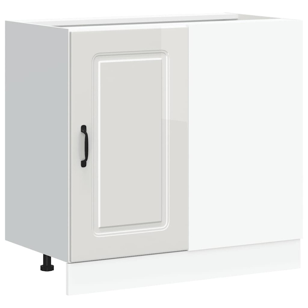 Meuble bas de cuisine « kalmar » bois d'ingénierie blanc brillant