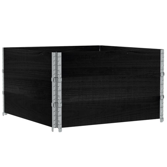 Jardinière bac lit surélevé plantes fleurs terrasse jardin 100 x 100 cm bois massif de pin noir