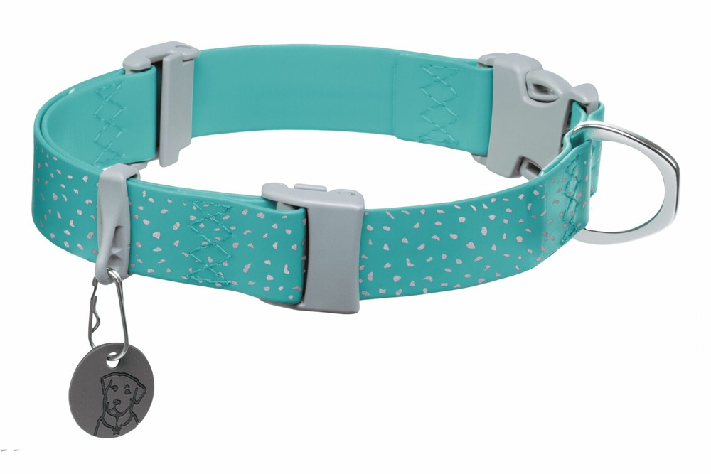 Collier imperméable à l'épreuve et des odeurs pour les chiens confluence™. Couleur: aurora teal (bleu), taille: m (36-51cm)