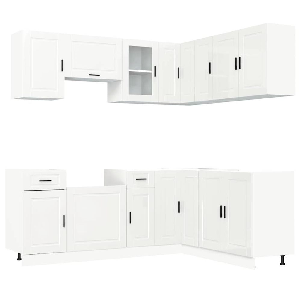 Ensemble d'armoires de cuisine 11 pcs porto bois d'ingénierie