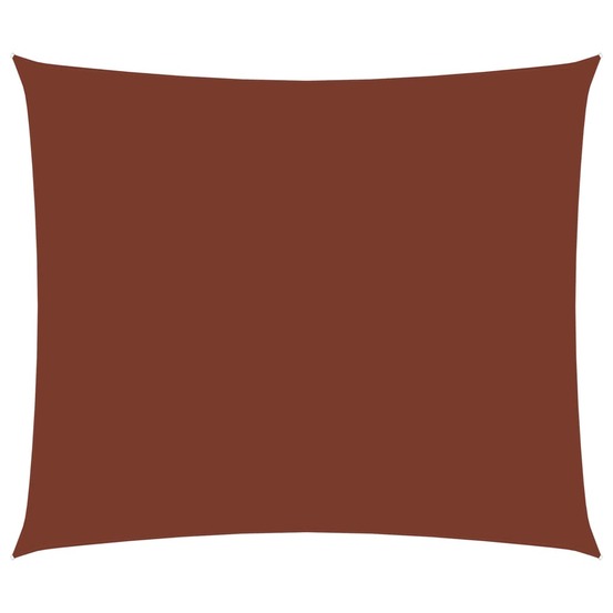 Voile toile d'ombrage parasol tissu oxford rectangulaire 4 x 5 m terre cuite
