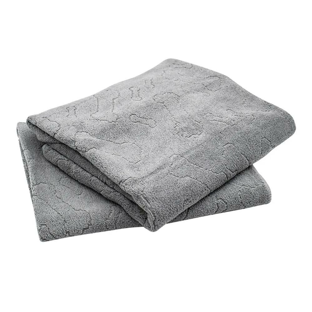 Serviette microfibre pour chien - motif os gris 110x60cm