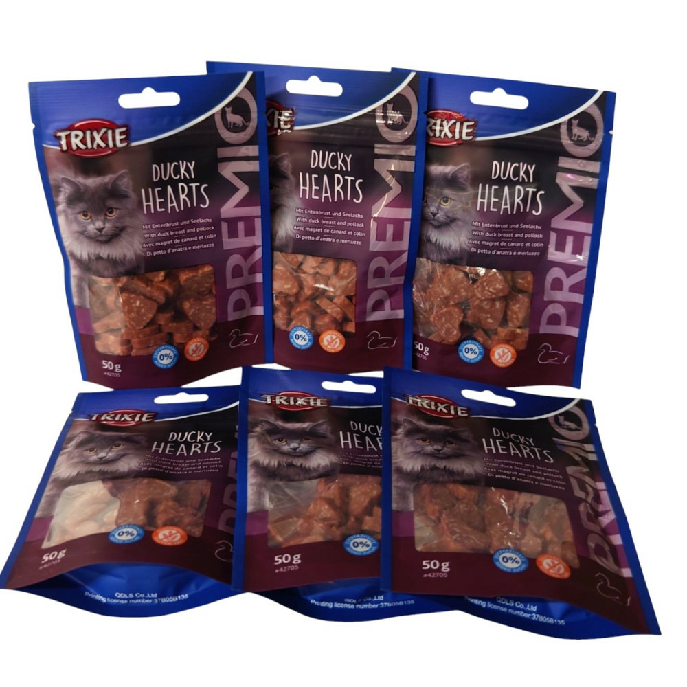 Friandises magret de canard et colin 6 sachets de 50g pour chat