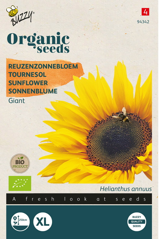 Buzzy organic tournesol géant(bio) - ca. 3 gr (livraison gratuite)