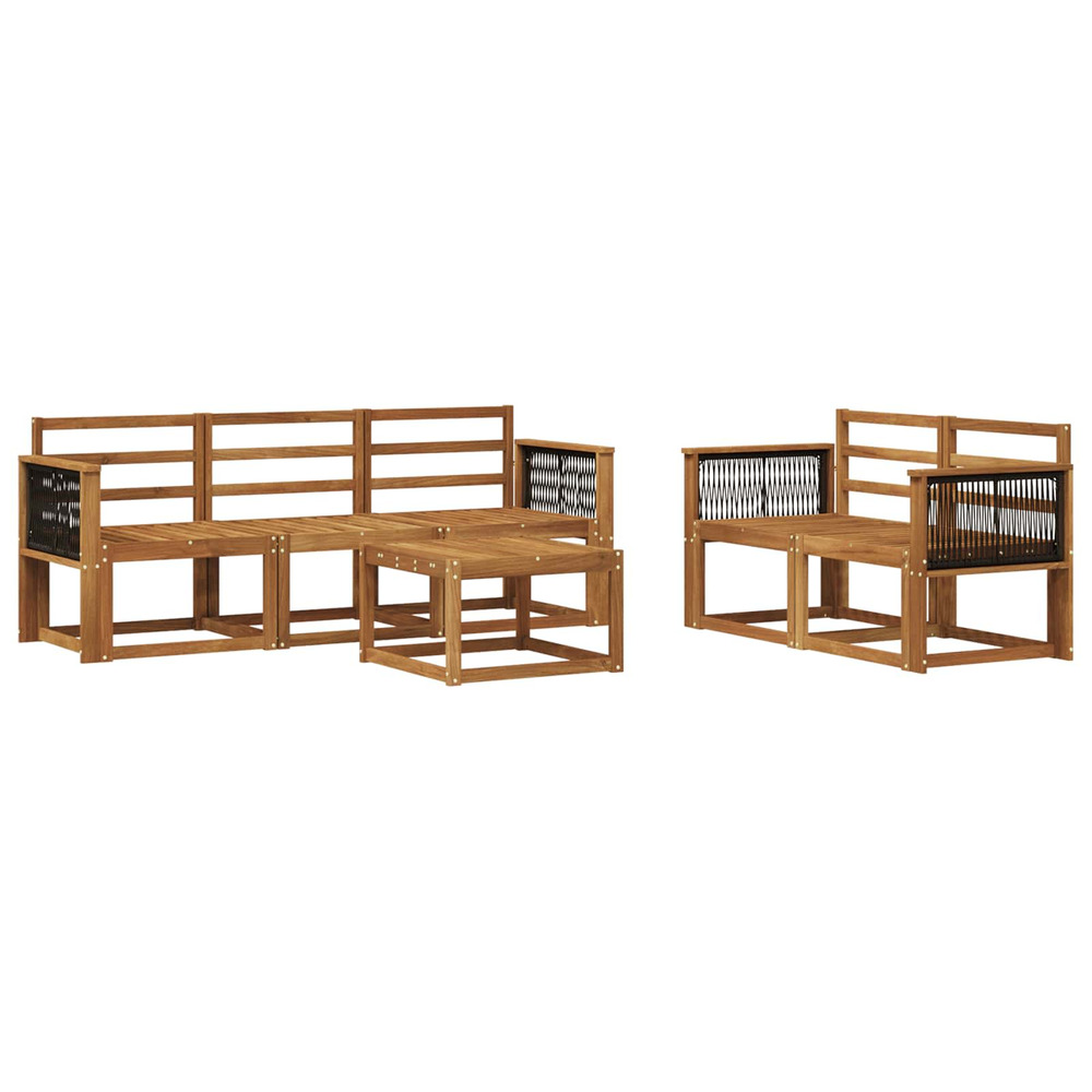 Ensemble de canapés d'extérieur 6 pcs naturel