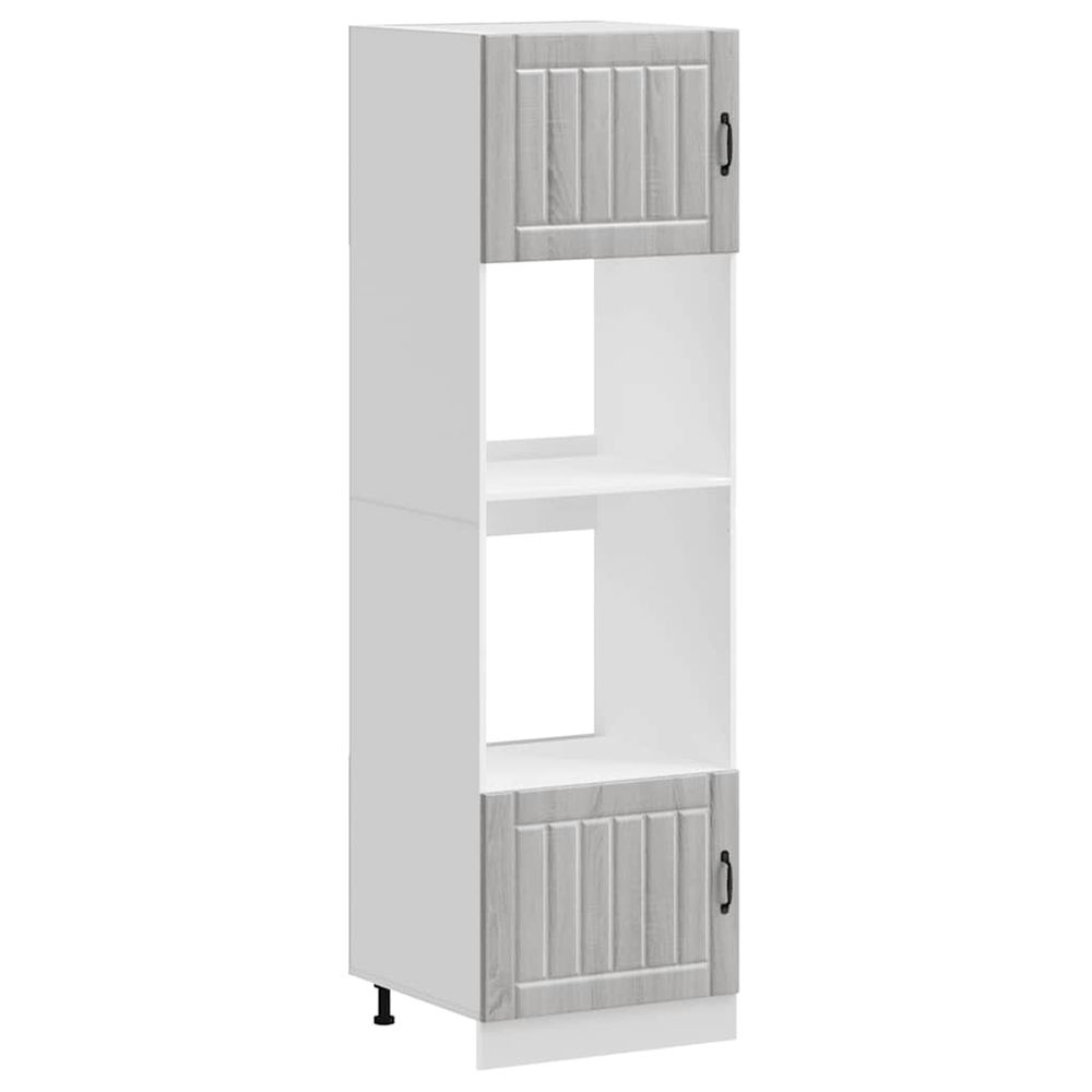 Armoires de four 2 pcs kalmar sonoma gris bois d'ingénierie
