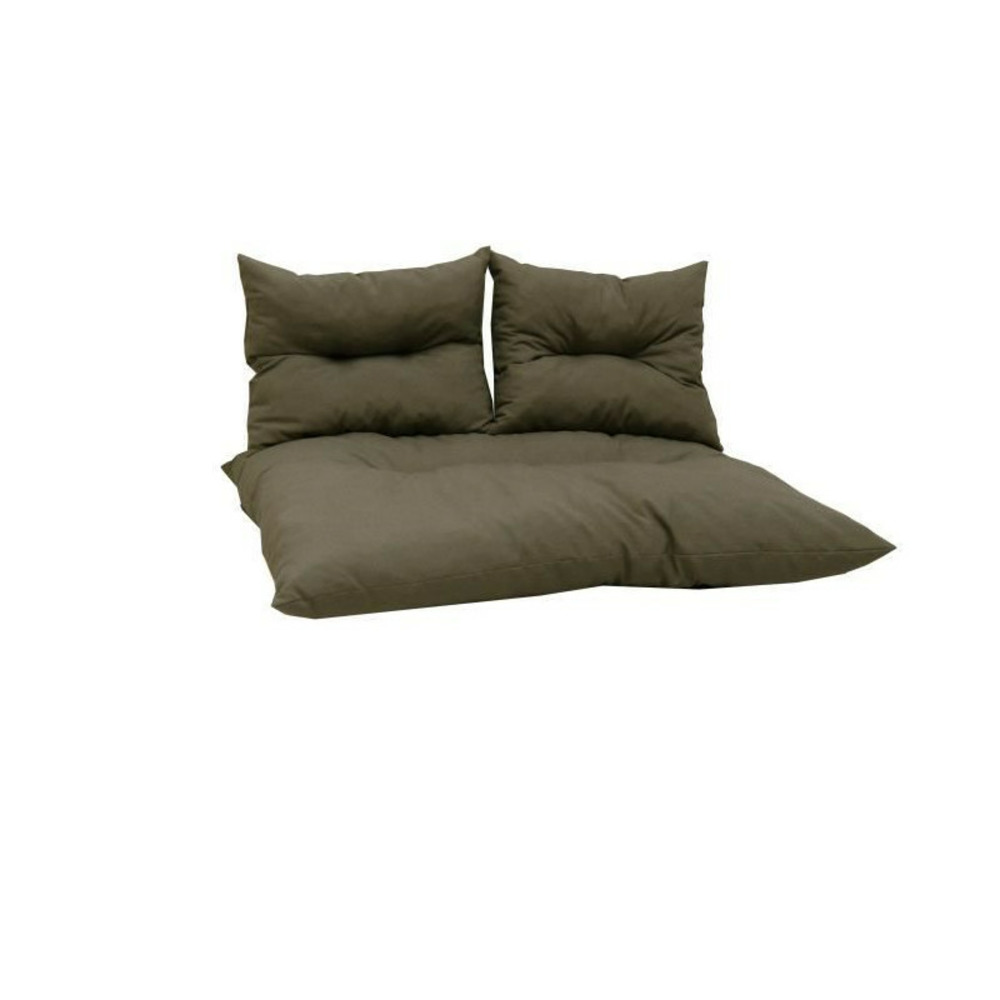 Kit palette classic - taupe - matelas + 2 coussins dossier -
